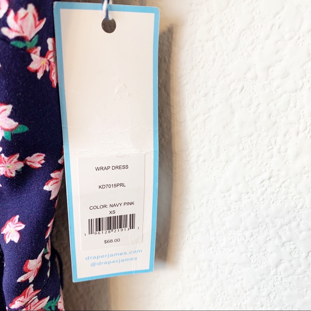 NWT Draper James RSVP Wrap Dress Navy Size XS - Picture 4 of 8